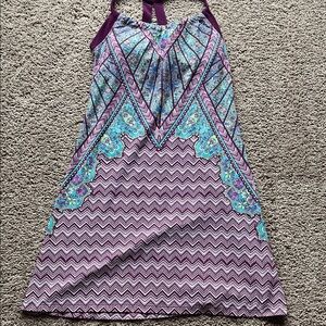 **SALE** Quinn Athletic Dress Purple and Blue Pattern Size S
